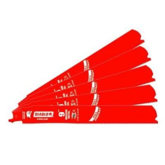 Diablo Steel Demon 9 In. 14/18 TPI Medium Metal Reciprocating Saw Blade (5-Pack)