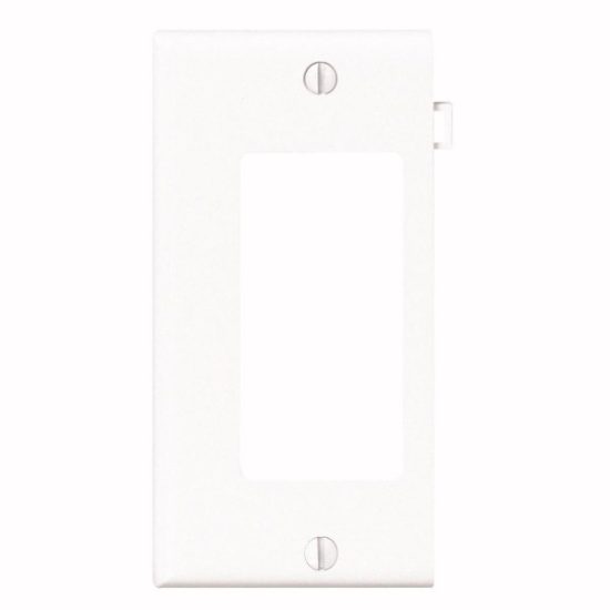 Leviton 1-Gang Plastic Sectional Rocker Decorator Wall Plate End Panel, White