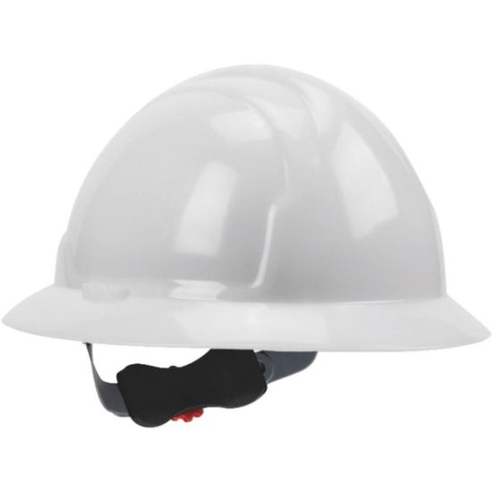 Safety Works White Full Brim Wheel Ratchet Hard Hat