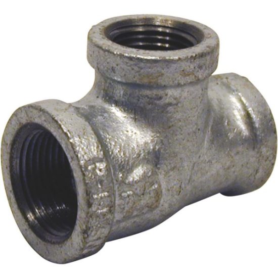 Southland 1 In. x 1 In. x 3/4 In. Malleable Iron Reducing Galvanized Tee