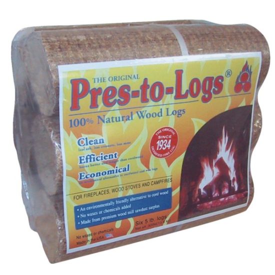 Lignetics Pres-to-Log 2-Hour Fire Log (6-Pack)