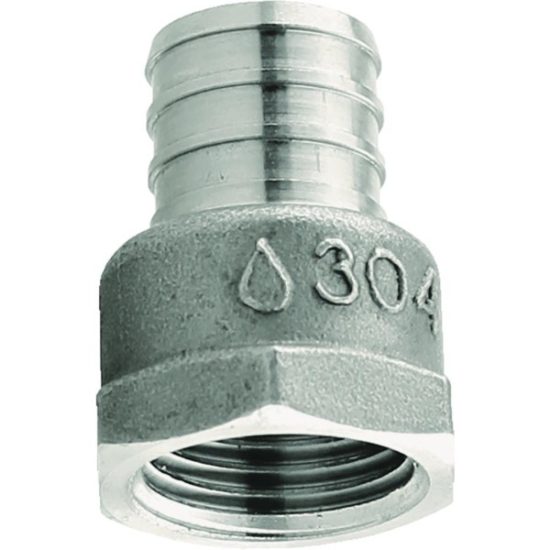 Plumbeez 3/4 In. x 1/2 In. FPT Stainless Steel PEX Adapter