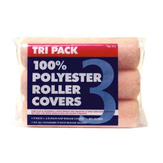 Premier 9 In. x 3/8 In. Polyester Knit Fabric Roller Cover (3-Pack)