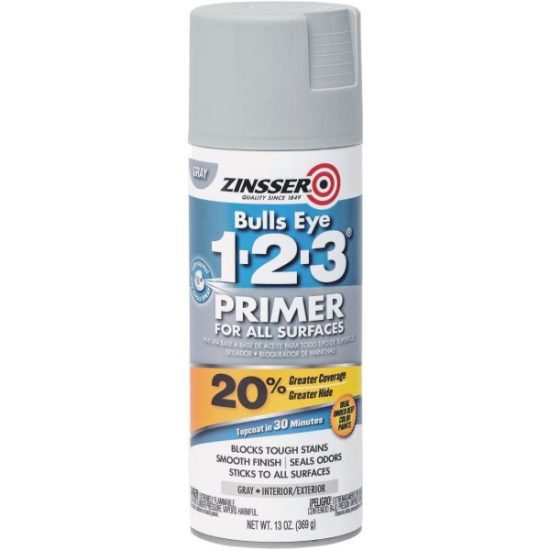 Zinsser Bulls Eye 1-2-3 13 Oz. Primer Spray, Gray