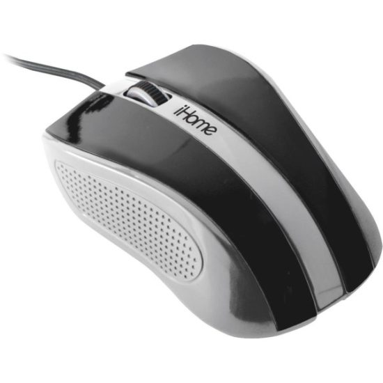 iHome Black Corded Precision Desktop 3-Button Mouse
