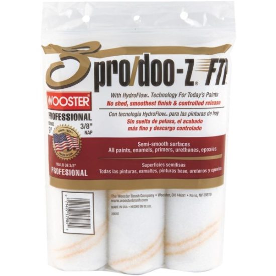 Wooster Pro/Doo-Z FTP 9 In. x 3/8 In. Woven Fabric Roller Cover (3-Pack)