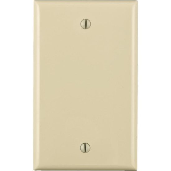 Leviton 1-Gang Standard Nylon Blank Wall Plate, Light Almond