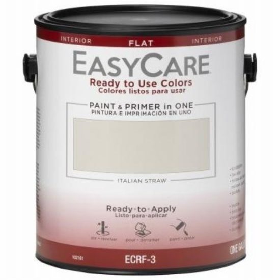 Ready To Use Colors Paint & Primer, Interior Flat Acyrlic, Italian Straw, Gallon