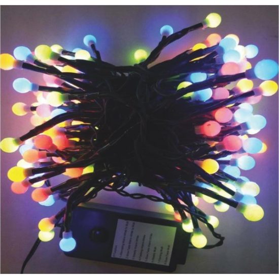 J Hofert Warm White/Multi 200-Bulb G10 LED Cluster Light Set