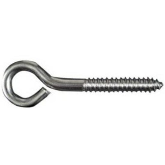 National 1/4" x 3-3/4" Stainless Steel Lag Screw Eye