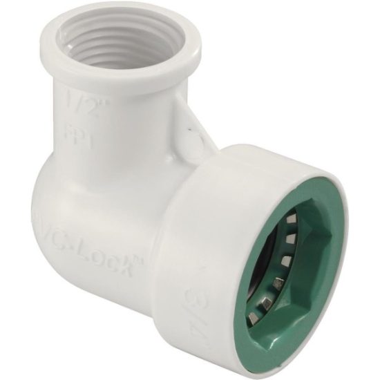 Orbit 3/4 In. x 1/2 In. FPT PVC-Lock Elbow