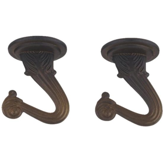 Westinghouse 1-1/2 In. Oil Rubbed Bronze Steel Swag Hook (2-Pack)