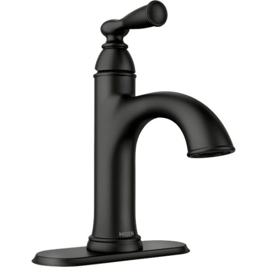 Moen Banbury Matte Black 1-Handle High Arc Bathroom Faucet