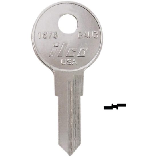ILCO Bauer BRS Key Blank,1676 (10-Pack)