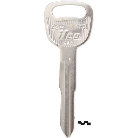 ILCO Kia Nickel Plated Automotive Key, KK3 / X253 (10-Pack)
