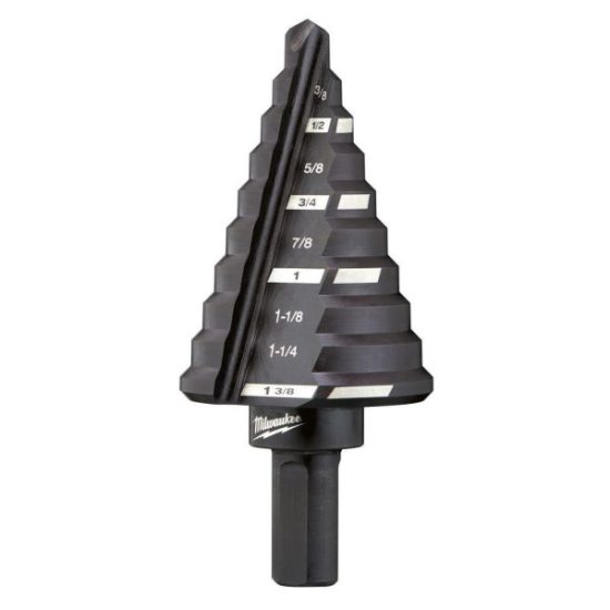 Milwaukee 1/4 In. - 1-3/8 In. #5 Step Drill Bit, 10 Steps