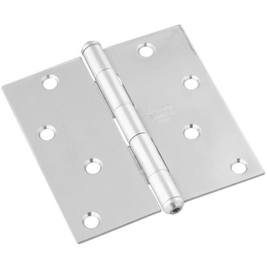 National 4 In. Square Stainless Steel Door Hinge