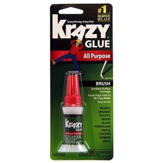 Krazy Glue 0.18 Oz. Liquid All-Purpose Super Glue with Brush