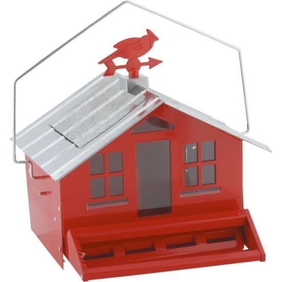 Perky-Pet Squirrel-Be-Gone Red Metal 12 Lb. Capacity Bird Feeder