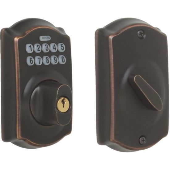 Schlage Keypad Aged Bronze Electronic Deadbolt