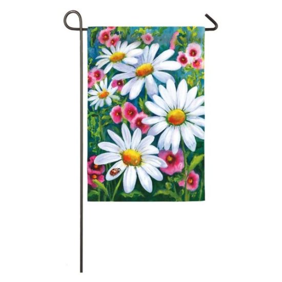 Big Daisies Satin Garden Flag