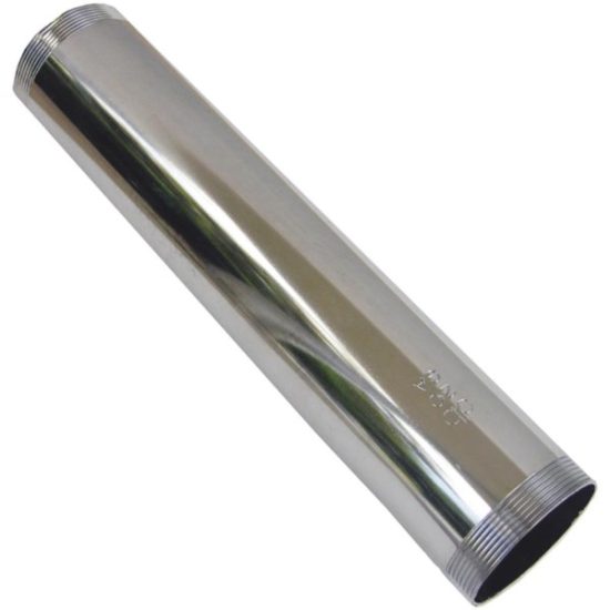Lasco 1-1/4 In. x 12 In. Chrome Plated Threaded Tube