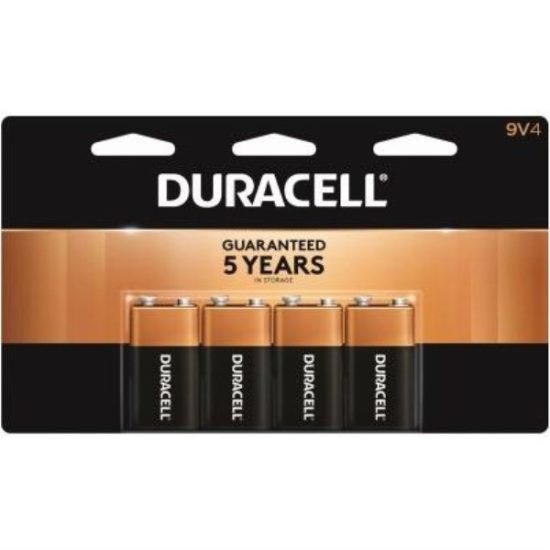Duracell CopperTop 9V Alkaline Battery (4-Pack)