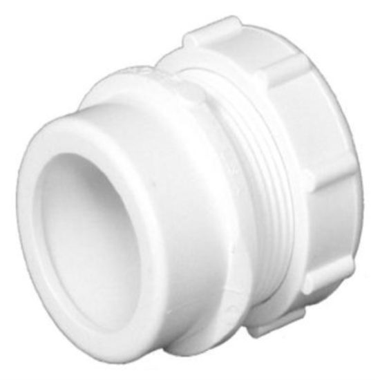 Charlotte Pipe 1-1/2 In. x 1-1/2 In. or 1-1/4 In. SPG x Tubular PVC Waste Adapter