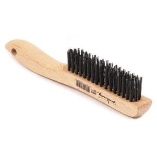 Forney 10-1/4 In. Shoe Handle Wire Brush with Carbon Steel Bristles