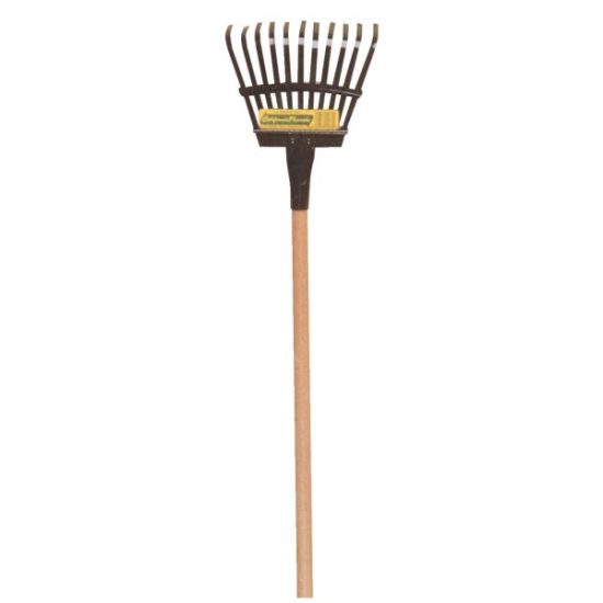 Corona 8 In. Steel Head Shrub Rake with 54 In. Wood Handle (11-Tine)