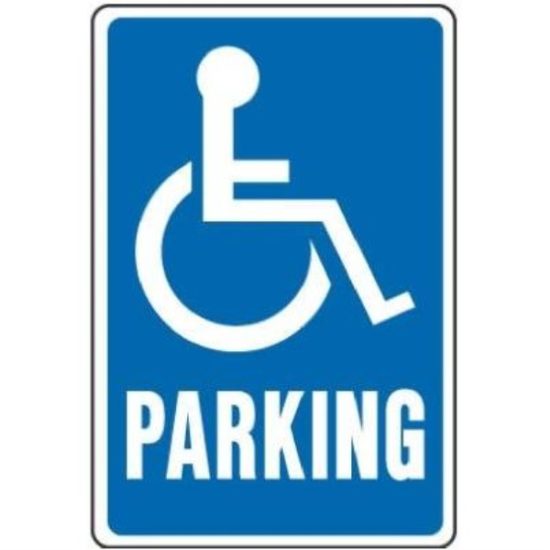 Hy-Ko Heavy-Duty Aluminum Sign, Handicap Parking Only