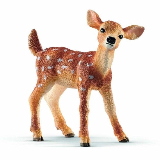 Schleich Hand - Painted Figure - White - Tailed Fawn