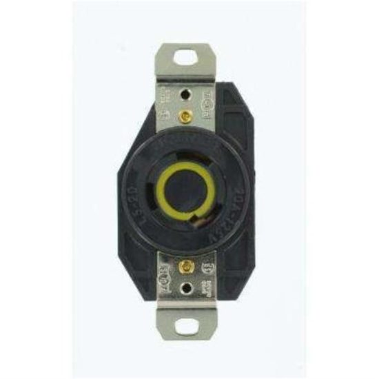 Leviton 20A 125V Black Industrial Grade L5-20R Locking Outlet Receptacle