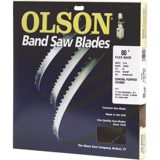 Olson 80 In. x 3/16 In. 10 TPI Regular Flex Back Band Saw Blade