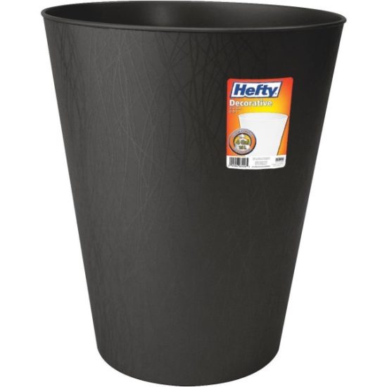 Hefty 2.3 Gal. Black Wastebasket
