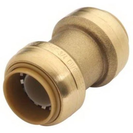 SharkBite 3/8 In. (1/2 In. OD) Push-to-Connect Straight Brass Coupling
