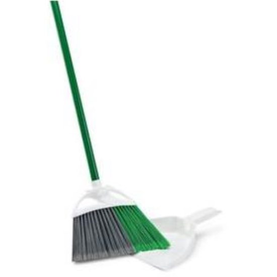 Libman 11 In. W. x 53.5 In. L. Steel Handle Precision Angle Broom with Dustpan