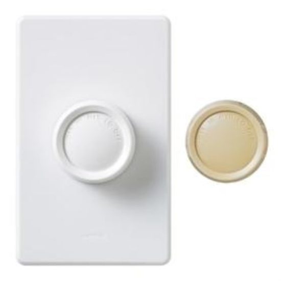 Lutron Ivory/White 3-Speed Single-Pole Rotary Fan Control Switch