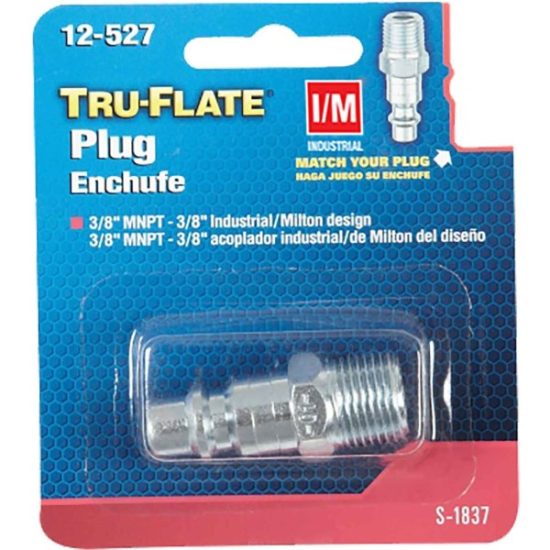Tru-Flate Industrial/Milton 3/8 In. MNPT Steel Industrial Plug