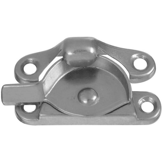 National Double Hung Satin Nickel Crescent Sash Lock