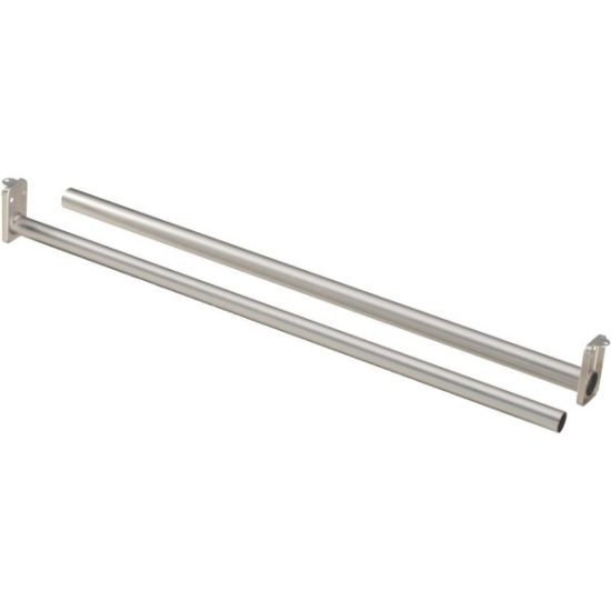 National 72 In. To 120 In. Adjustable Closet Rod, Satin Nickel