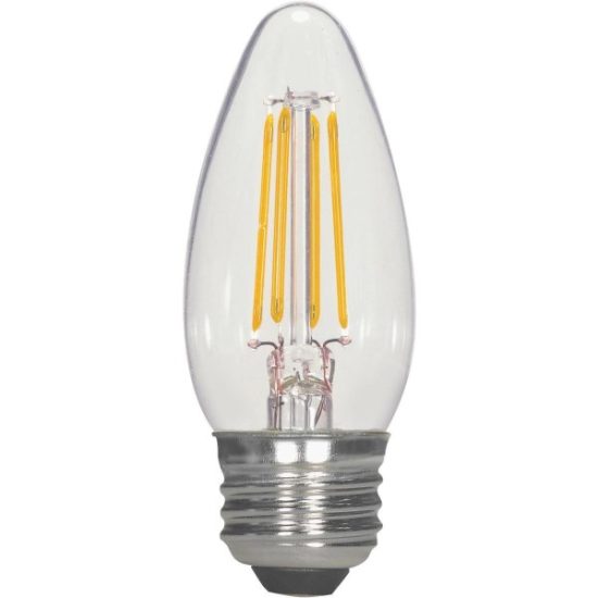 Satco 25W Equivalent Warm White B11 Medium Traditional LED Decorative Light Bulb (2-Pack)