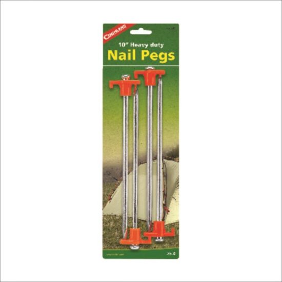 Coghlans 10 In. Steel Tent Nail Peg (4-Pack)