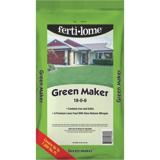 Ferti-lome Green Maker 30 Lb. 7200 Sq. Ft. 18-0-6 Lawn Fertilizer