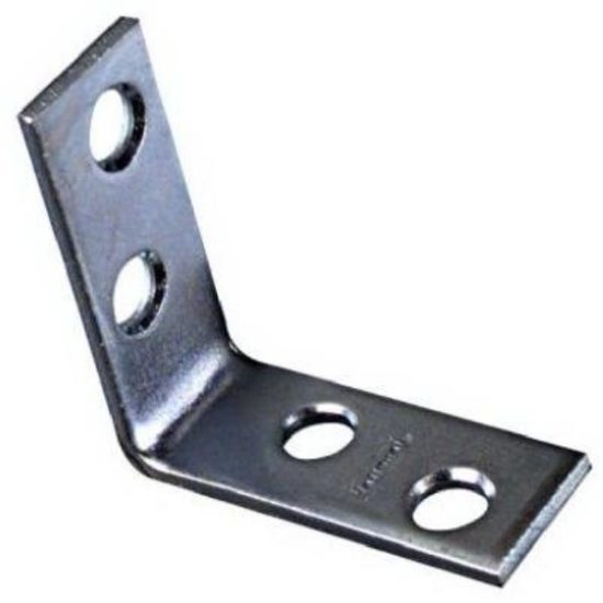 National Catalog V115 1-1/2 In. x 5/8 In. Zinc Steel Corner Brace (4-Count)
