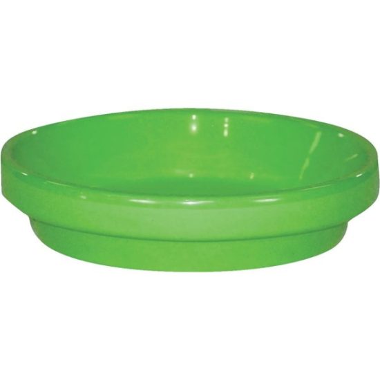 Ceramo Spring Fever 8 In. Bright Green Clay Flower Pot Saucer