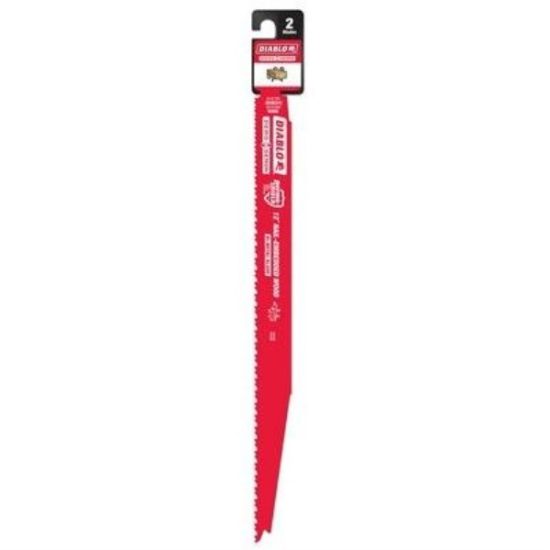 Diablo Demo Demon 12 In. 4/6 TPI Wood w/Nails Reciprocating Saw Blade (2-Pack)