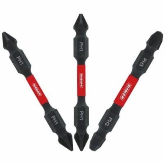 Diablo 3-Piece Phillips 2-3/8 In. Power Double-End Screwdriver Bit Set