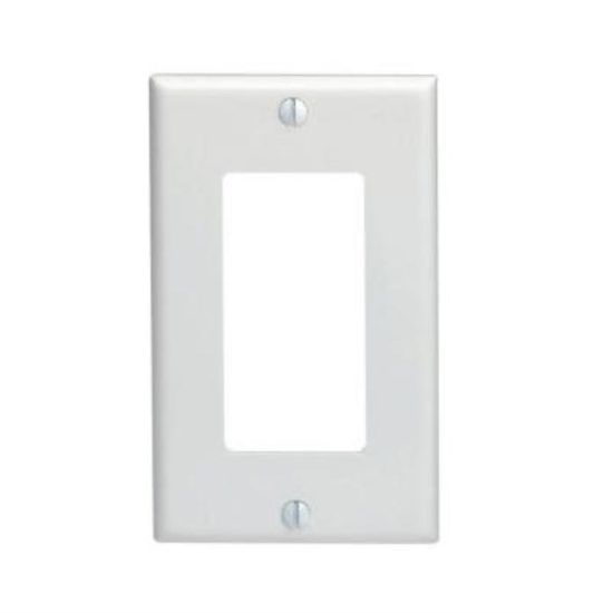 Leviton Decora 1-Gang Smooth Plastic Rocker Decorator Wall Plate, White