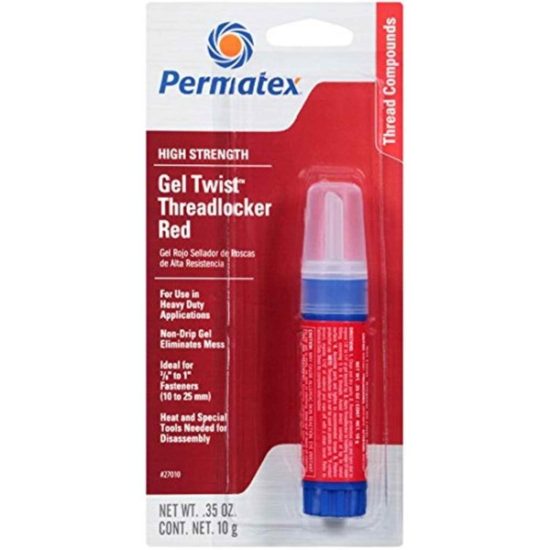 PERMATEX 0.35 Oz. Red High Strength Gel Threadlocker